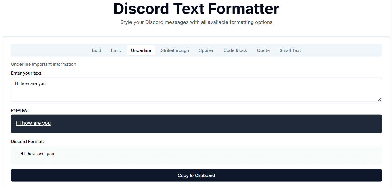Free Discord Text Formatter - Format Text Online